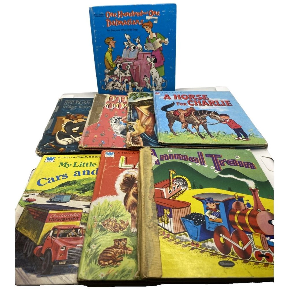 8 Whitman Tell A Tale Children’s Picture Books Bugs Bunny Disney Lassie Vintage